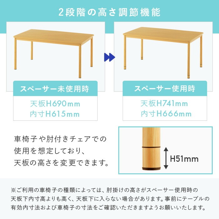 ダイニングテーブルセット 4人用 幅1500mm 介護テーブル 作業台 RFKTB
