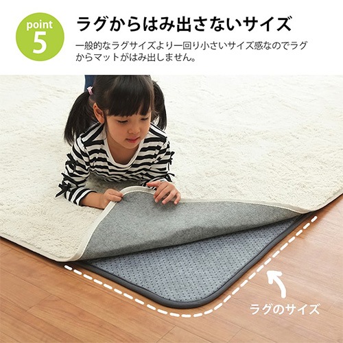 下敷きマット イケヒコ 2畳 180×180×厚さ1cm ラグマット NC180（商品