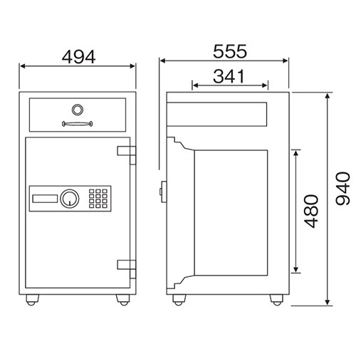 耐火金庫 夜間投入 56L 2段 指紋認証 SP94(商品番号:ds-sp94)の通販 耐火金庫 夜間投入 56L 2段 指紋認証 SP94(商品番号:ds-sp94)の通販
