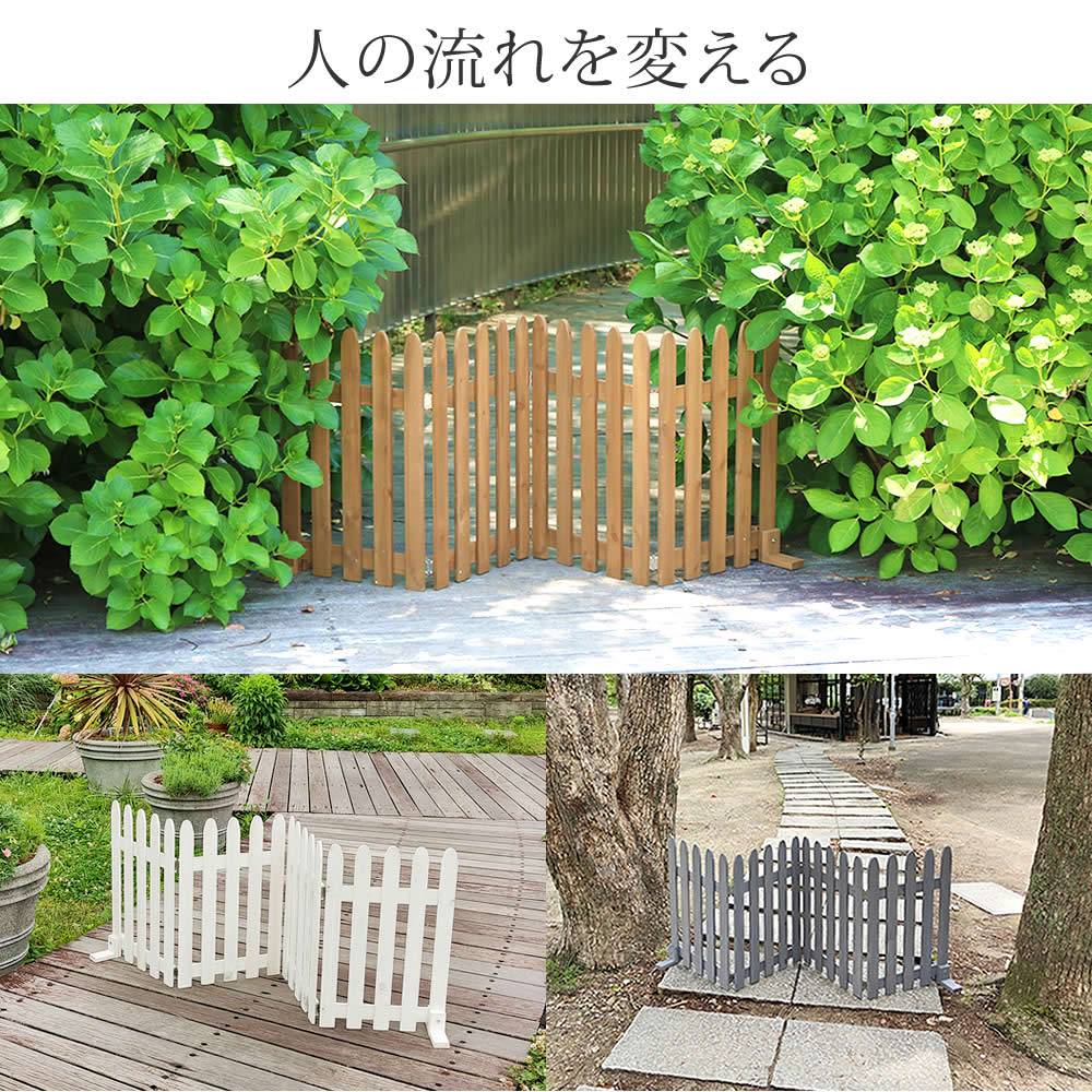 フェンス 幅1610×奥行220×高さ620mm ガーデンフェンス 木製フェンス