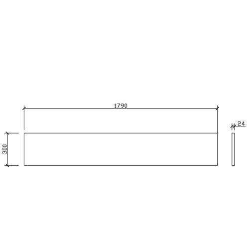 幕板 幅1800mm用 幕板のみ 幅1790×奥行24×高さ300mm SHFT-OP-180