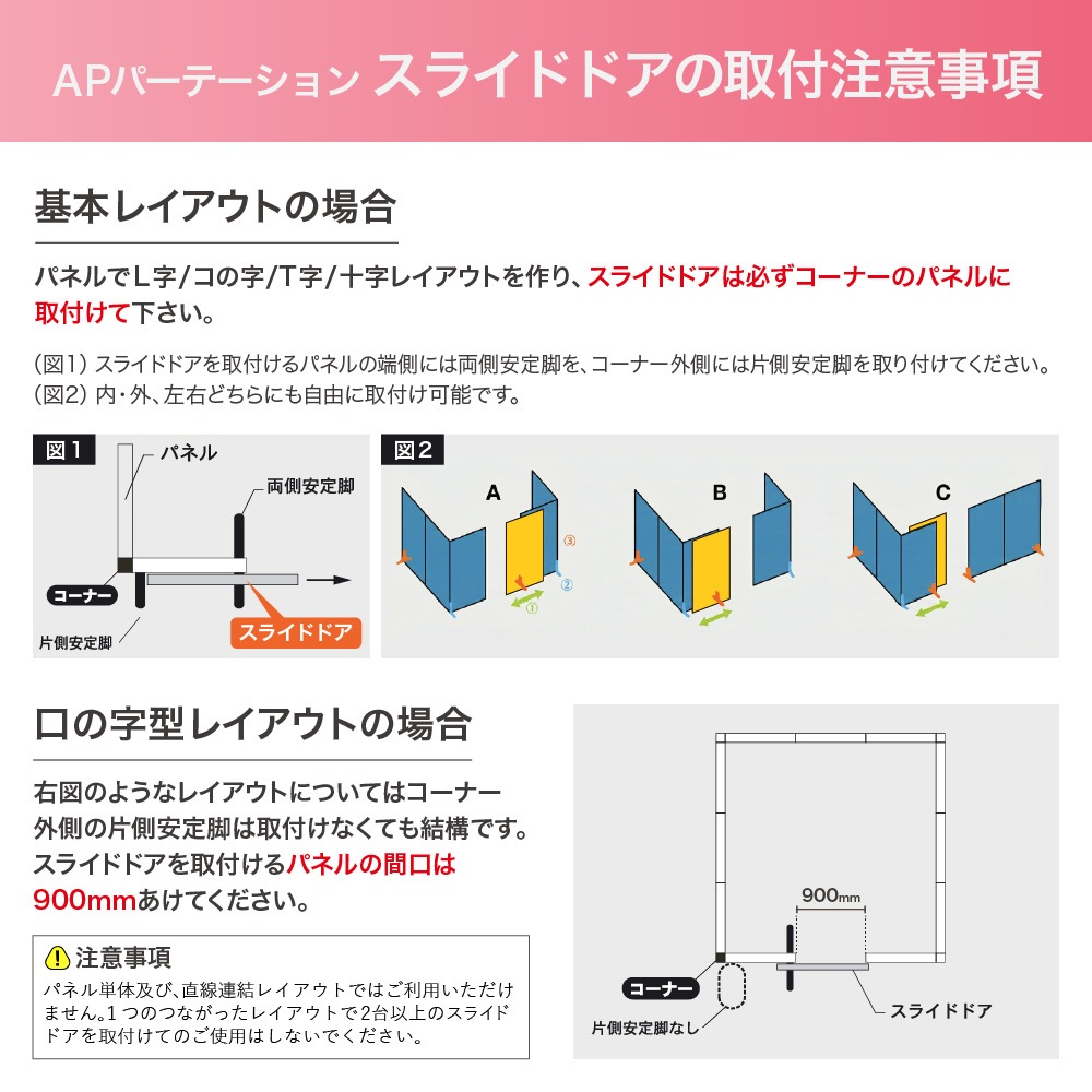 鍵付き開きドア 左開き用 APパーテーション オプション パーテーション