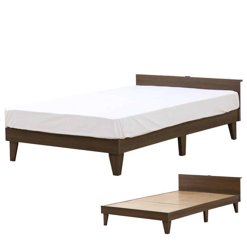 シングルベッド ヘッドボード付き マットレス付き 木製 ベッド E379