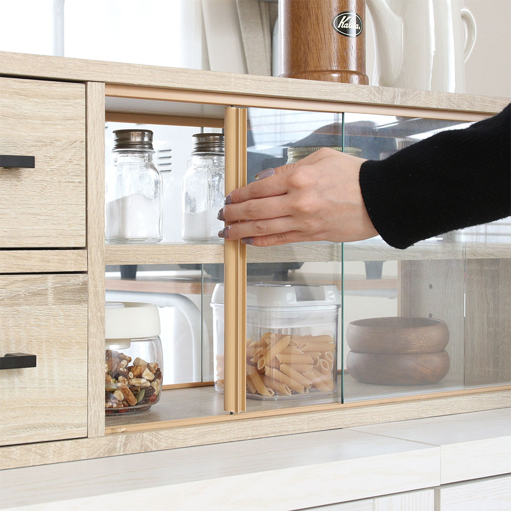 収納ラック木製 2段 カウンター収納 L1038（商品番号：fl1038）の通販