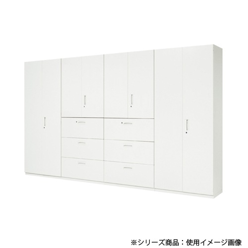 スチールロッカー 両開きワードローブ 鍵付き 幅900×奥行450×高さ