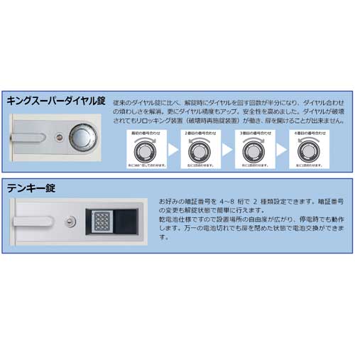 事務用金庫 大型（キング工業KC54-2D）重量約350㎏ | ヤマダウェブコム