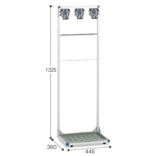 モップハンガー 3本掛 掃除道具入 CE-492-013-0 オフィス家具 通販