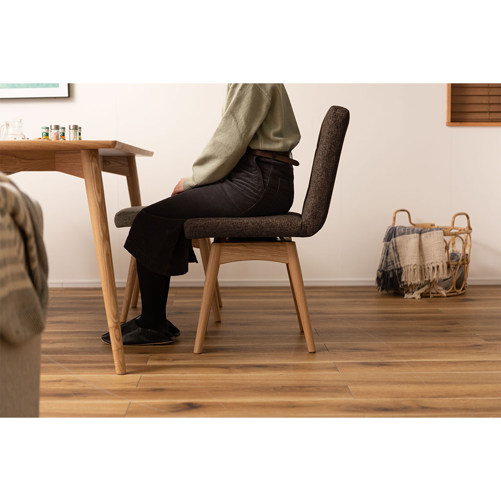 ダイニングチェア 回転式 肘なし 布張り デスクチェア NOC-31（商品