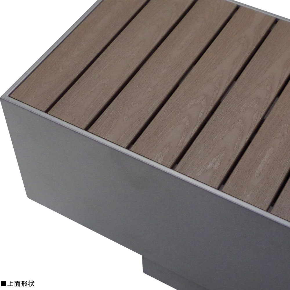 ベンチ 幅1500×奥行400×高さ450mm ミヅシマ工業 樹脂ベンチ 和風ベンチ