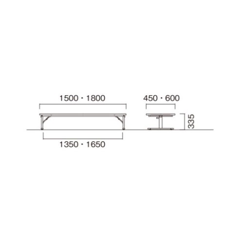 ں1ߎΎߎ5/1722 ޤꤿߥơ֥ 1500߱600߹⤵335mm եȥå Ĺ ơ֥ ZO-1560S