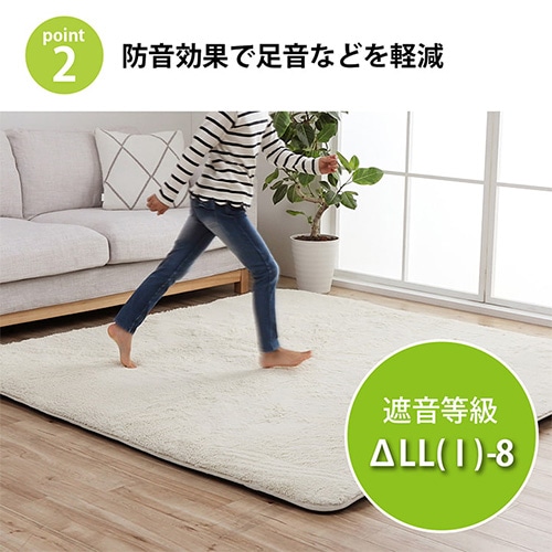 下敷きマット イケヒコ 3畳 180×235×厚さ3cm ラグマット NC30235（商品