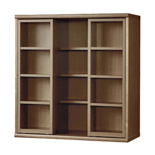 小島工芸 ニューオファー 書棚 幅90cm 開戸タイプ ガラス扉 本棚 小島