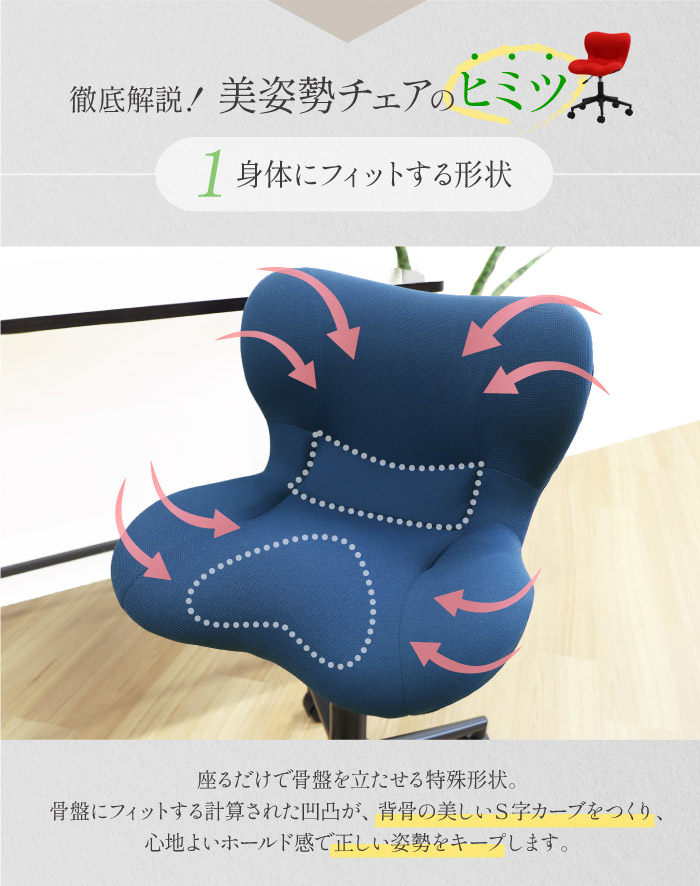 デスクチェア 猫背 いす オフィスチェア 学習チェア BIS-1（商品番号