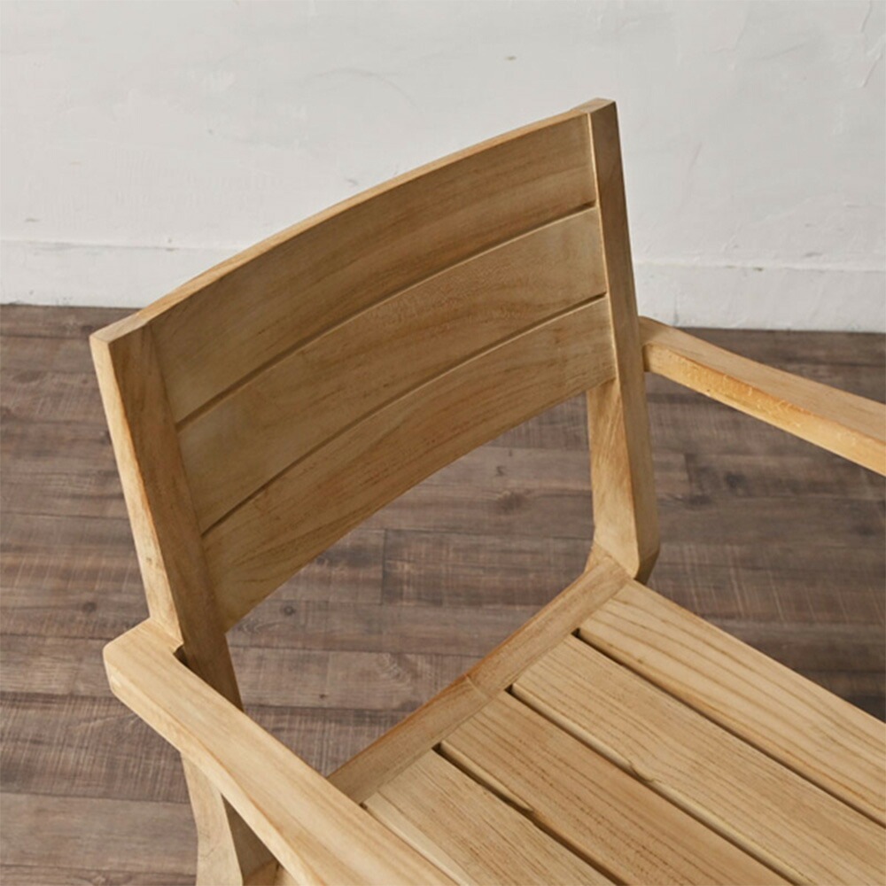 ダイニングチェア 肘付き 木製 スタッキングチェア アームチェア