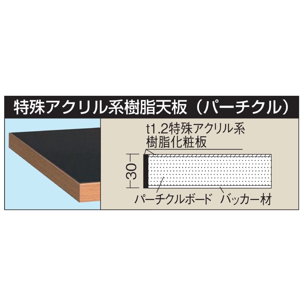 高さ調整装置台 サカエ 特殊アクリル系樹脂天板 幅700×奥行700×高さ900