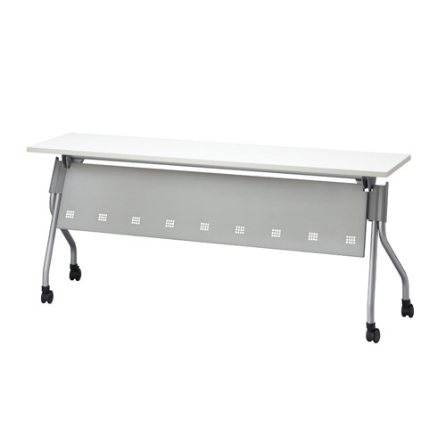 フォールディングテーブル 幅1800mm 奥行450mm 幕板付き 棚付き FR-P1845T