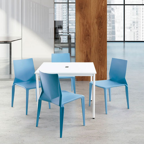 スタッキングチェア 4脚セット カフェチェア ミーティングチェア