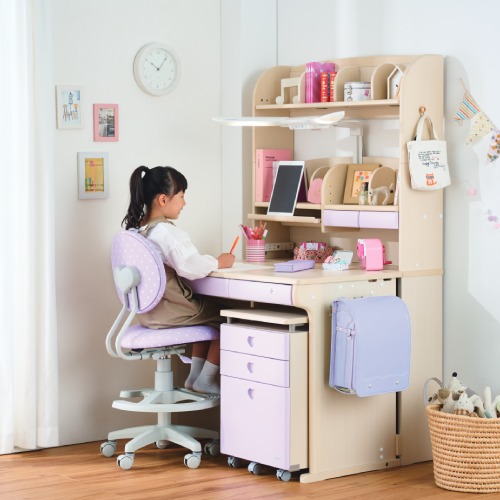 学習椅子 PVCレザー 幅480×奥行480~545×高さ810~920mm 学習チェア