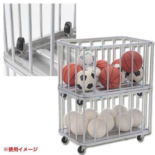 ボールカゴ キャスター付 収納カート ボールカート 収納 S-0843（商品