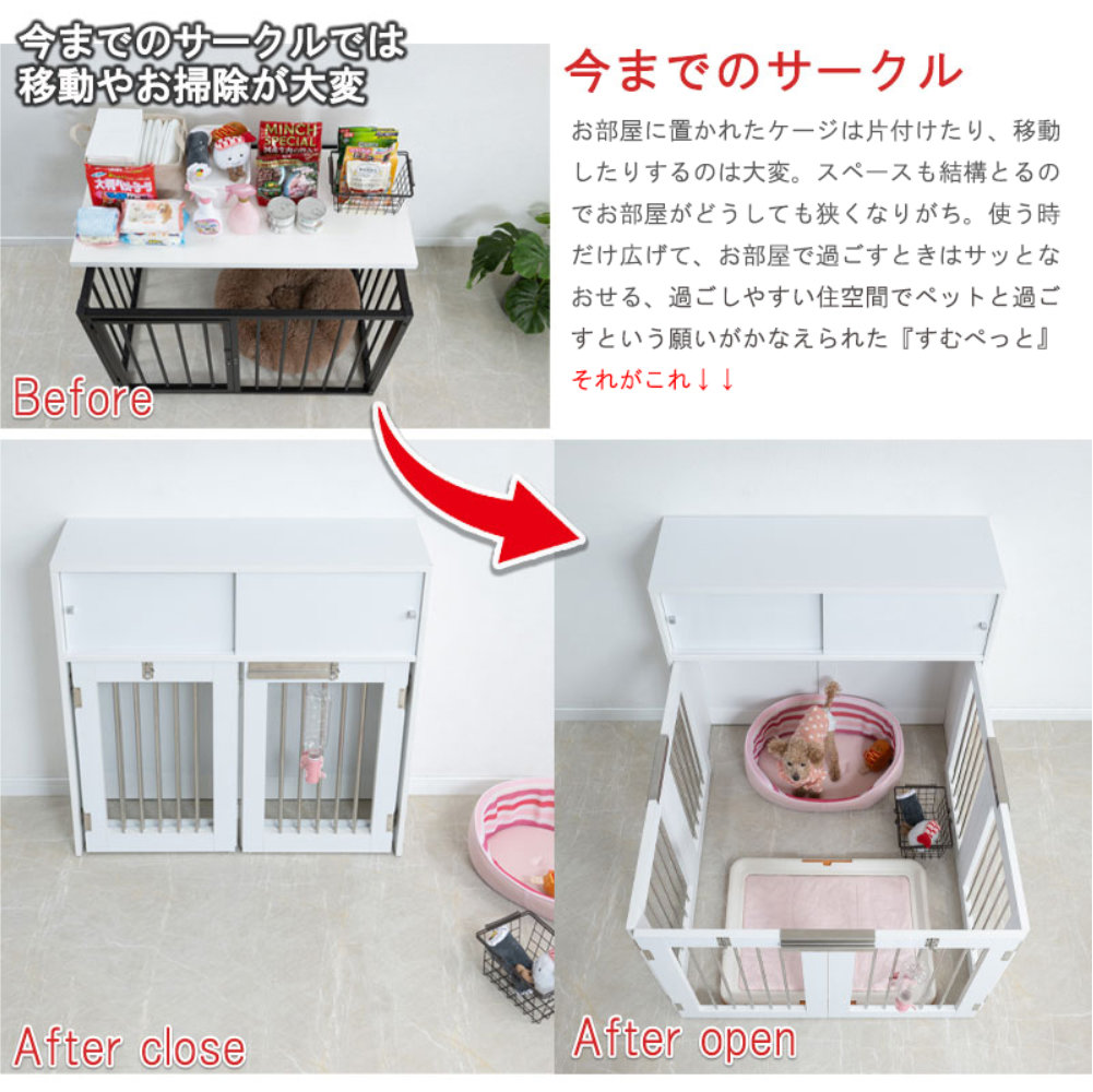 ペットケージ 折りたたみ ダブルサイズ ケージ サークル fy-0227（商品