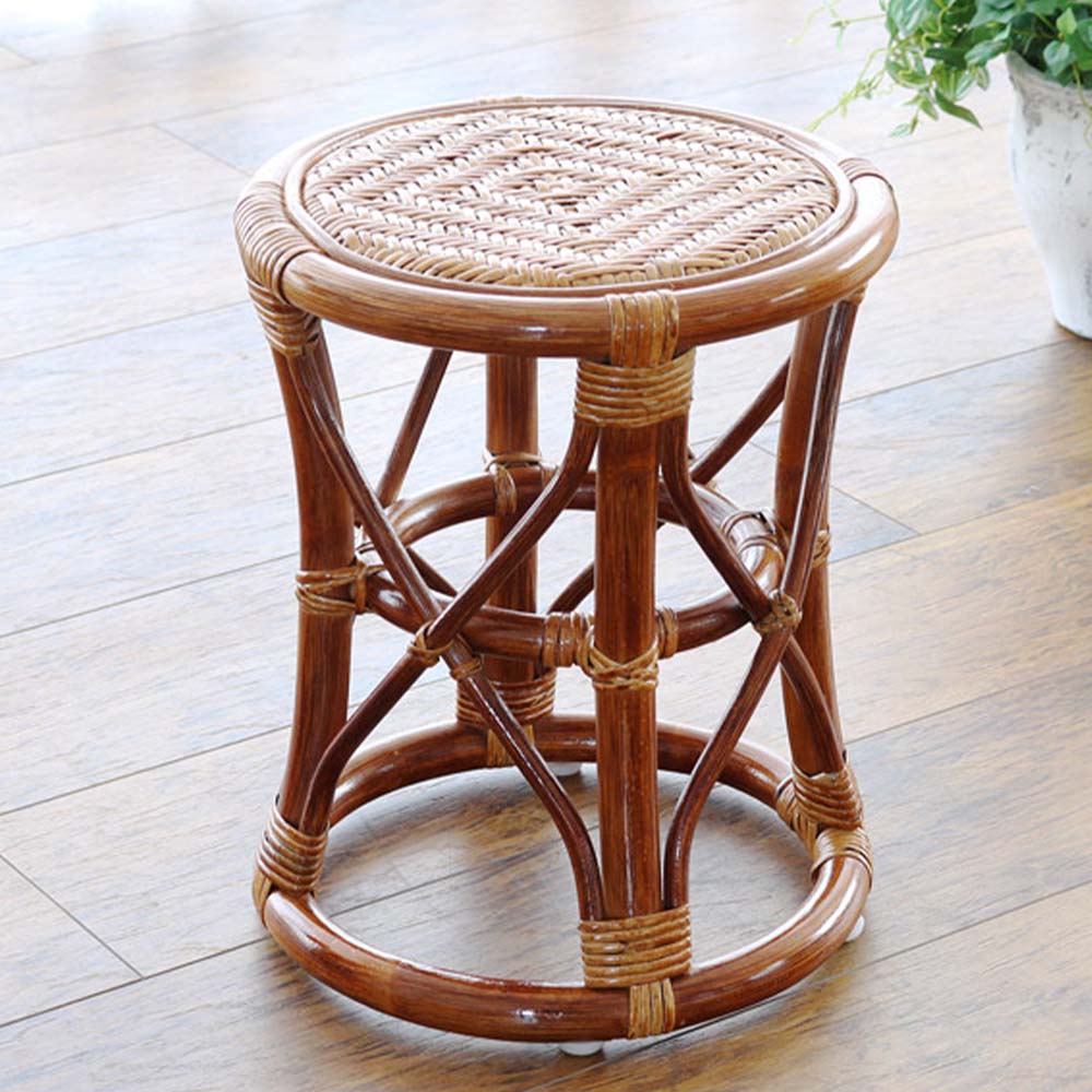 スツール ラタン 直径29×高さ35cm ダイニングチェア 椅子 C405HR（商品