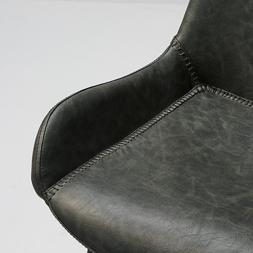 カウンターチェア 幅470×奥行500×高さ940mm レザー スチール脚