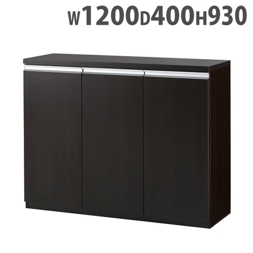 キャビネット 3枚扉 幅1200×奥行400×高さ930mm オフィス収納 書棚 MMD-SB930