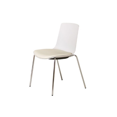 スタッキングチェア 幅470×奥行508×高さ755mm 抗菌 防汚 合成皮革張り