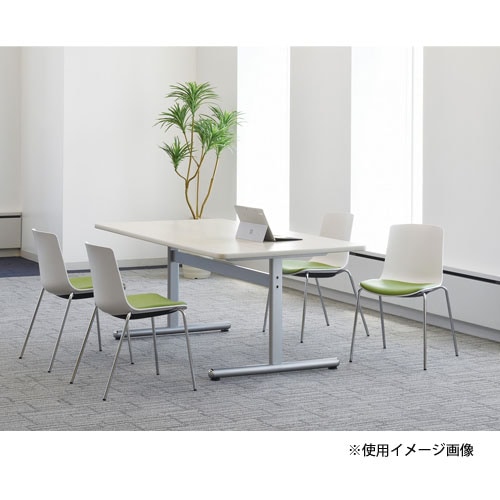 スタッキングチェア 幅470×奥行508×高さ755mm 抗菌 防汚 合成皮革張り