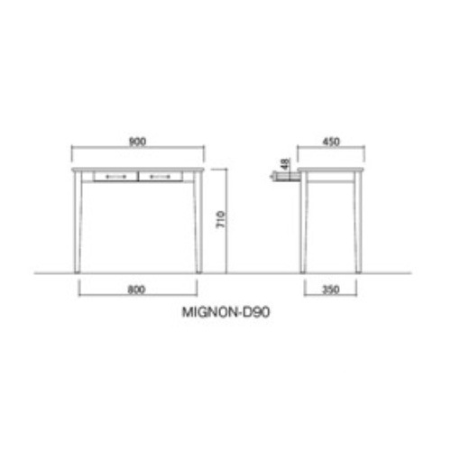 デスク 机 女性 カントリーオシャレ 収納 MIGNON-T 弘益 通販（商品