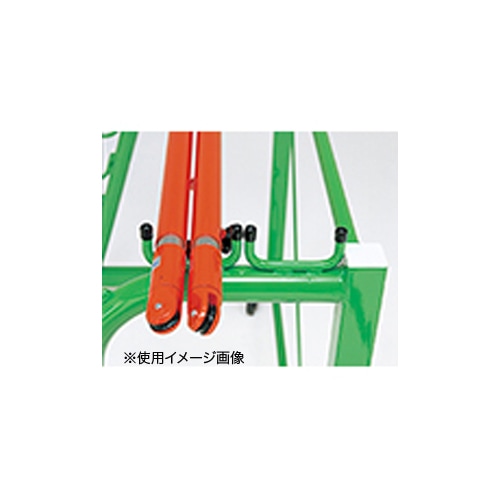 支柱掛台 片面8本掛 キャスター付き 支柱整理台 バレーボール支柱用