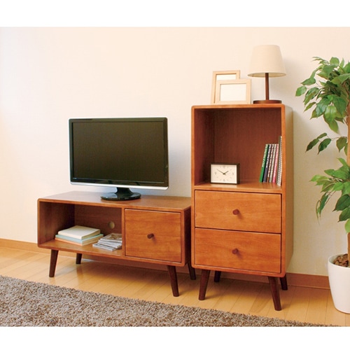 送料込み　起立木工 KOMO チェストラック　オーク　無垢　棚　引き出しテーブル 送料込み 起立木工 KOMO チェストラック オーク 無垢 棚 引き出しテーブル