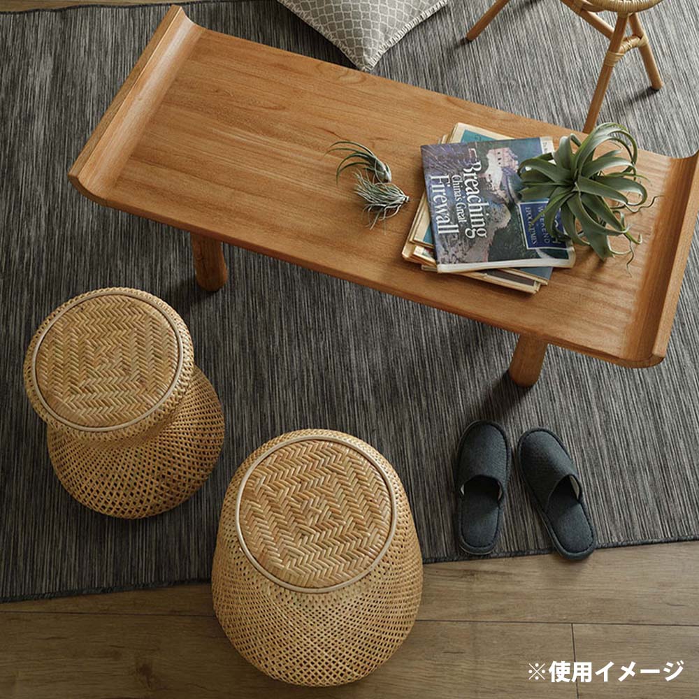 スツール ラタン 丸型 直径40×高さ44cm 椅子 C447ND（商品番号：55