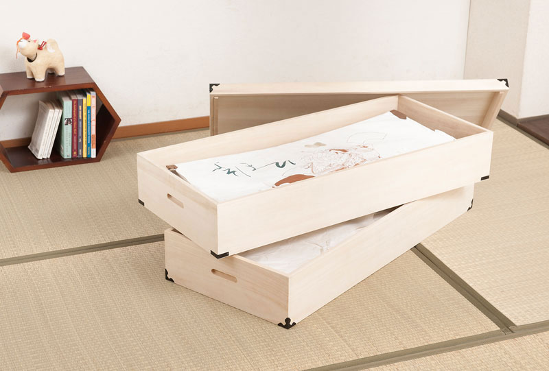 【職人さんの桐箱2段】　蓋付き桐ケース　着物 衣装箱 収納ケース 和家具 1024.jpg