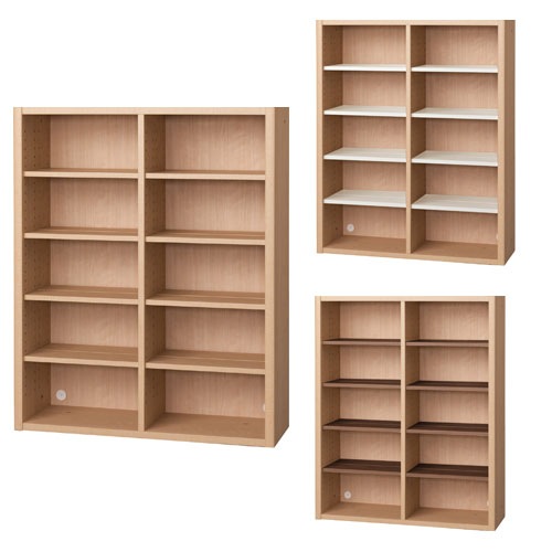 フリーラック 水平棚板 棚板多めタイプ 幅895×奥行300×高さ1102mm 本棚