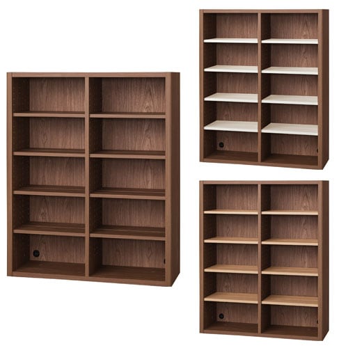 フリーラック 水平棚板 棚板多めタイプ 幅895×奥行300×高さ1102mm 本棚