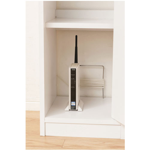 組立家具の日CP】モデム収納 鏡面仕上げ 隙間収納 ルーター収納 電話台