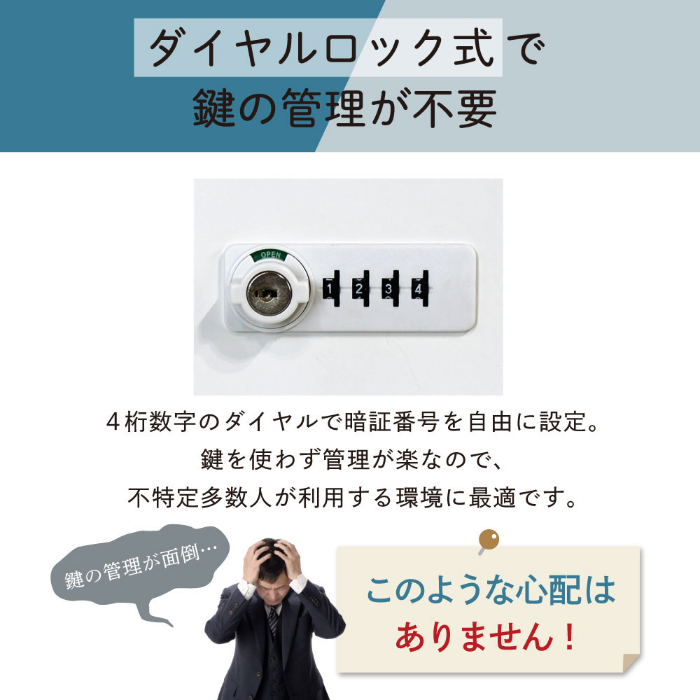 倉庫受取限定】 ロッカー ダイヤル錠 金庫 3列2段 6人用 NSAFE