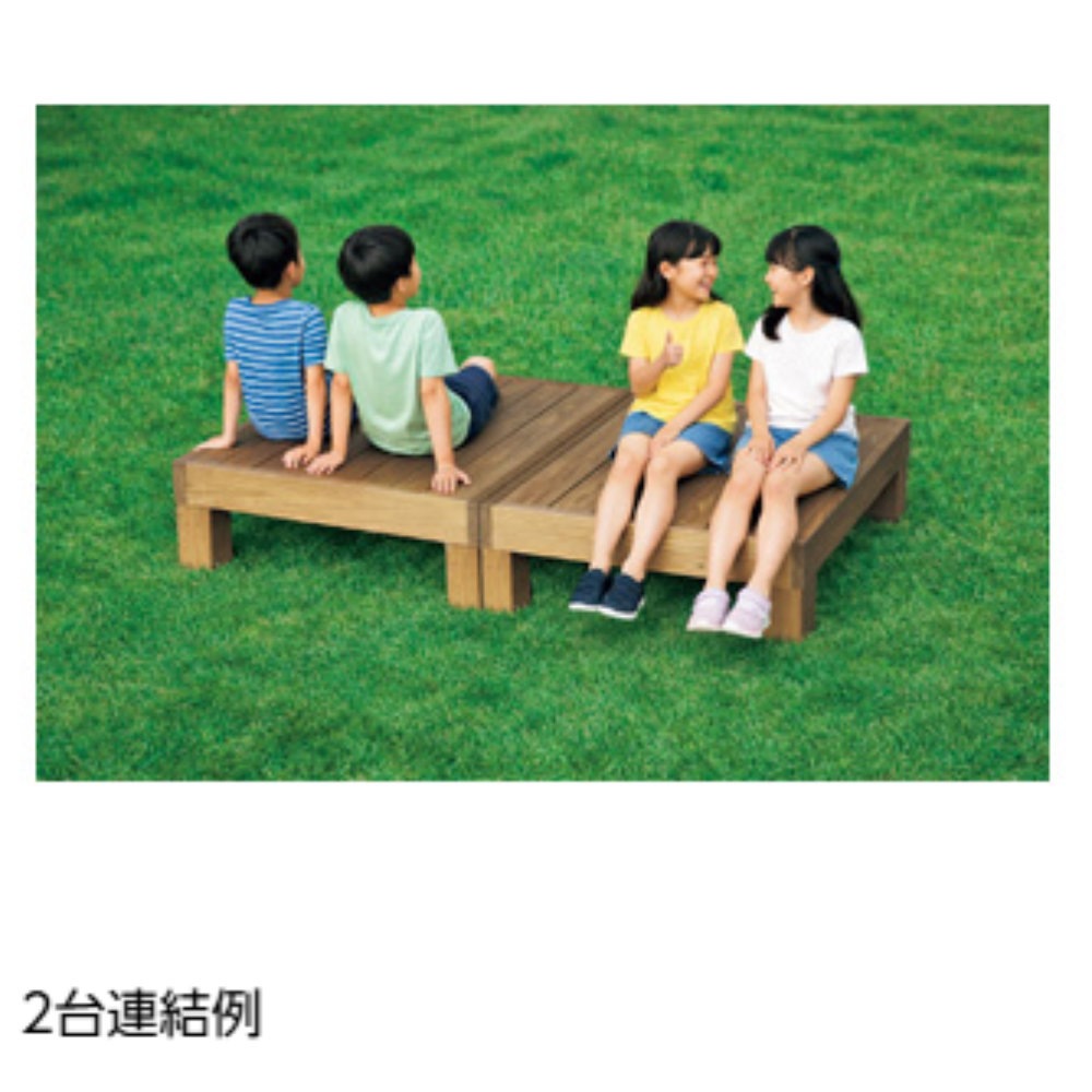 ベンチ 100×100×座高30cm 背もたれなし トーエイライト ガーデンベンチ