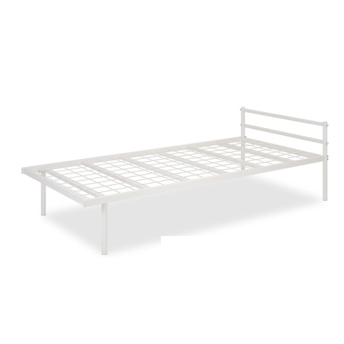 ホワイト】シングルベッド パイプベッドベッドシングルベッドフレーム
