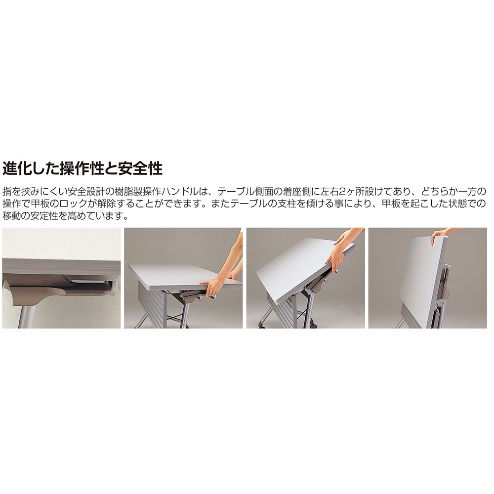 ミーティングテーブル 幅1800×奥行600×高さ720mm 木幕板付 会議用