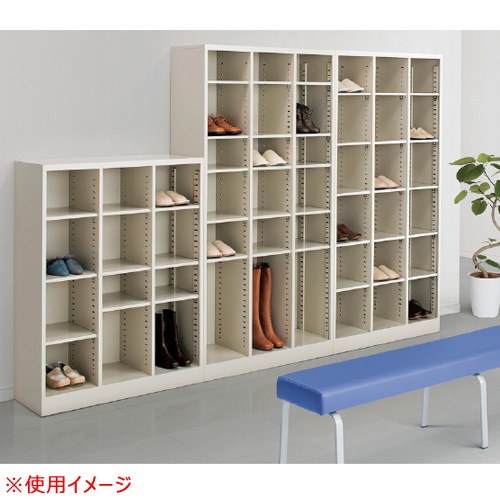 シューズボックス 9人用 3列3段 ホワイト ロッカー SBKW-9（商品番号