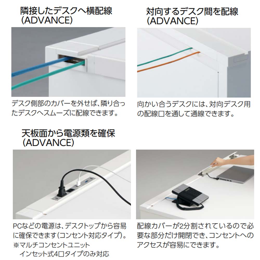 オカムラ アドバンス 両袖机 左3段右4段 幅1500×奥行600mm 3V0PNG