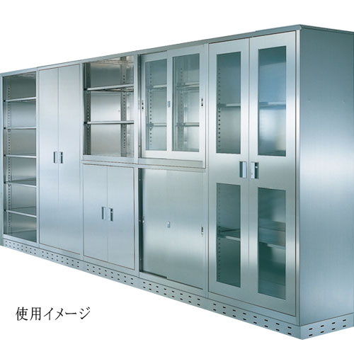 ☆アクリル☆6段キャビネット☆両開き扉☆ブルー☆収納家具