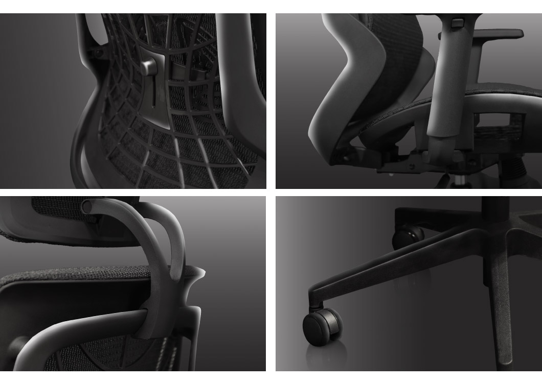 オフィスチェア メッシュ ブラックフレーム デスクチェア パソコン