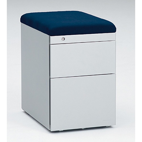 スツールワゴン 3段 ペントレー付き A4ファイル対応 サイド把手 DN33AX-F