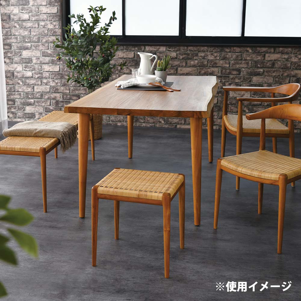 スツール ラタン 木製 ダイニングチェア 椅子 S110WX（商品番号：55