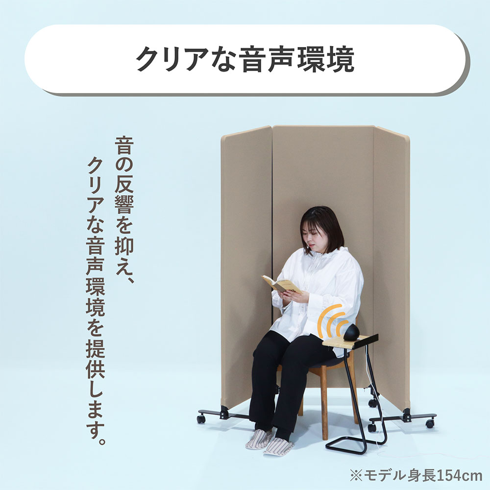 パーテーション 3連 幅186×高さ167cm 吸音 ローパーテーション YS-Q3GE
