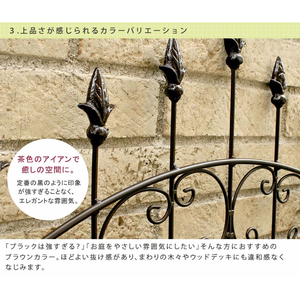 アイアンフェンス１２枚組（ロータイプ）ローフェンス ガーデンフェンス（421） アイアンフェンス12枚組（ロータイプ）ローフェンス ガーデン