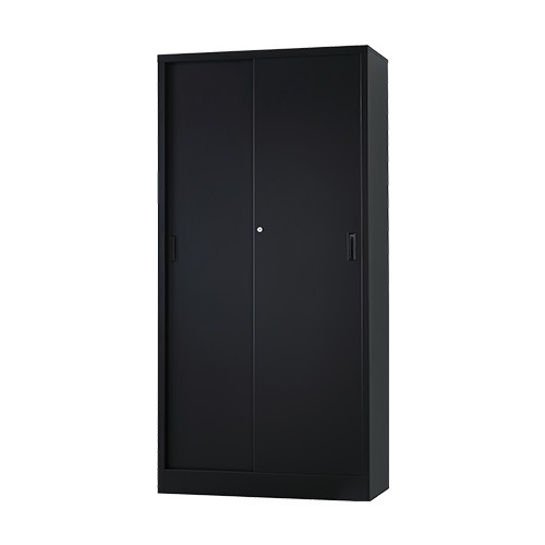 スチールキャビネット 引戸書庫 鍵付き 幅880×奥行515×高さ1790mm TS